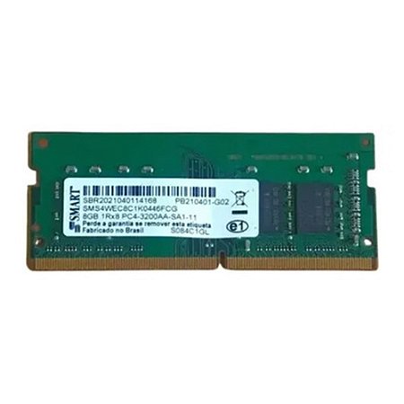 Memória Ram de Notebook PC4-2666V-SC0-11, 4GB, DDR4, 2666MHz - SMART