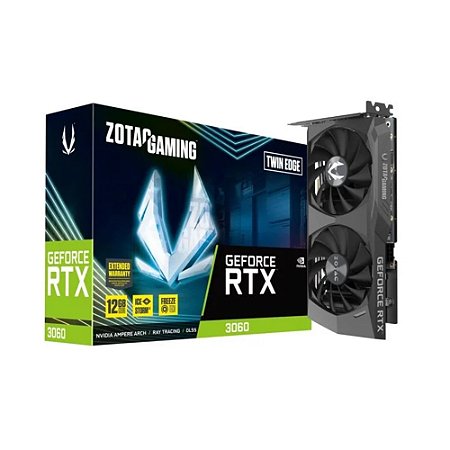 Placa de Vídeo Nvidia GeForce RTX 3060 Twin Edge OC, 12GB, GDDR6, 192-bit - Zotac Gaming