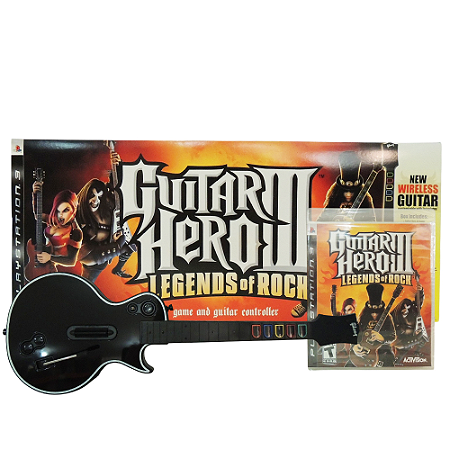 Jogo Guitar Hero III: Legends of Rock + Guitarra - PS3 (OpenBox)