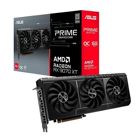 Placa de Vídeo AMD Radeon Prime Graphics Card RX 9070 XT, 16GB, Triple Fan, GDDR6, 256-bit - Asus