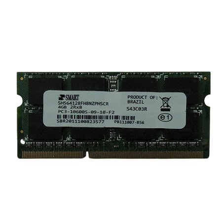Memória Ram de Notebook PC3-10600S-09-10-F2, 8GB, DDR3, 1333MHz - SMART