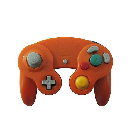 Controle GameCube Laranja com fio - Sem Marca