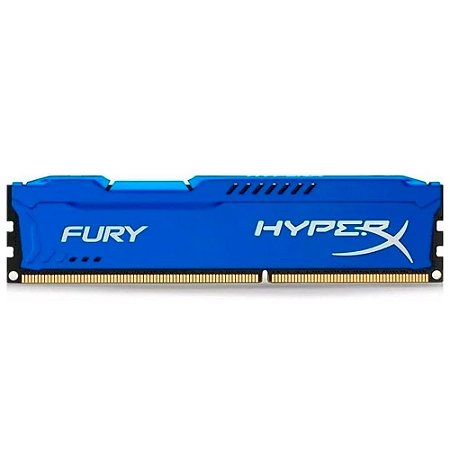 Memória Ram Gamer Fury Azul, DDR3, 8GB, 1600MHz - HyperX