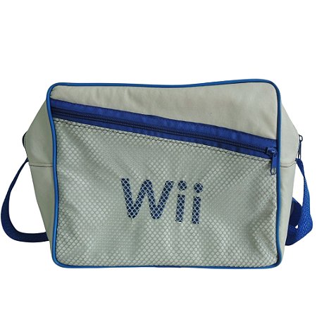 Bolsa de Transporte com Alça Lateral Branca para Nintendo WII