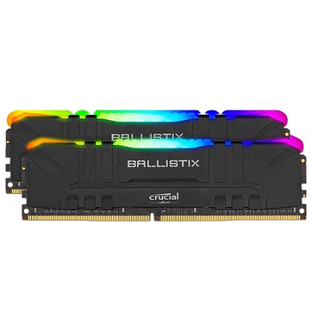 Kit Memória Ram Ballistix, Preta, 2x4GB, DDR4, 2400MHz - Crucial