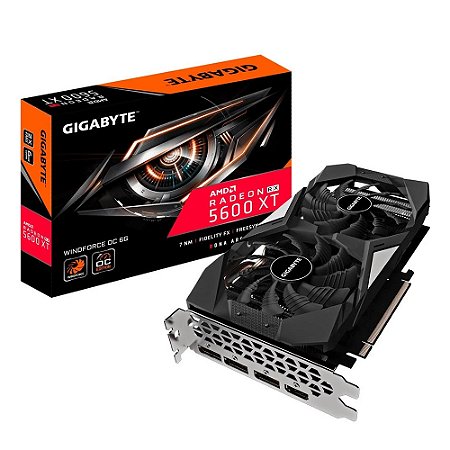 Placa de Vídeo AMD Radeon RX 5600 XT WindForce, 6GB, GDDR6, 192-bit - Gigabyte