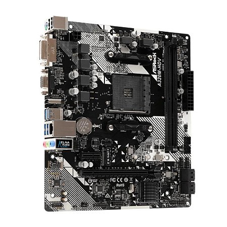 Placa Mãe A320M-HD Rev 1.04, AMD, 2ª Gen, Socket LGA AM4, DDR4 - Asrock