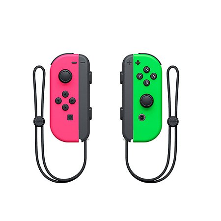 Controle Nintendo Joy-Con (Direito e Esquerdo) Verde Neon e Rosa Neon - Switch