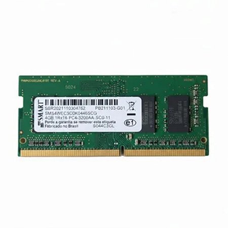 Memória Ram Para Notebook 8GB, DDR4, 2666MHz - Smart