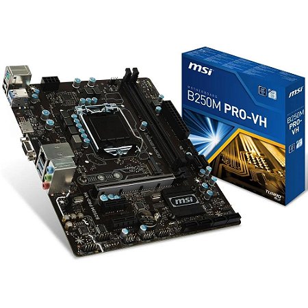 Placa Mãe B250M PRO-VH Turbo M.2, Intel, Socket LGA 1151, DDR4 - MSi