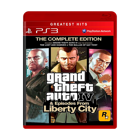 Jogo Grand Theft Auto IV & Episodes From Liberty City: The Complete Edition (GTA 4) - PS3 (Greatest Hits, Lacrado)