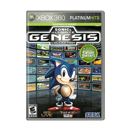 Jogo Sonic's Ultimate Genesis Collection - Xbox 360 (Lacrado, Platinum Hits)