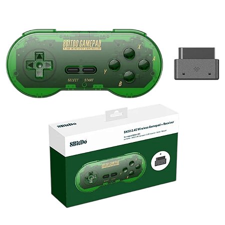 Controle 8BitDo SN30 2.4G Wireless Gamepad - Multiplataforma