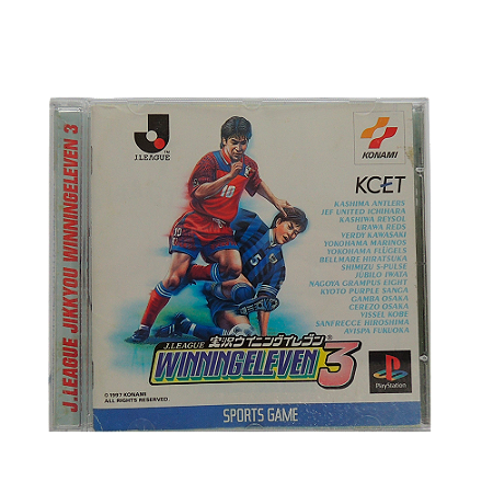Jogo World Soccer Jikkyou Winning Eleven 3 - PS1 (Japonês)
