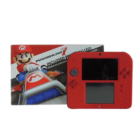 Console Nintendo 2DS Vermelho: Edição Mario Kart 7 - Nintendo