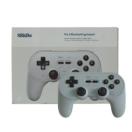 Controle 8BitDo Pro 2 Wired (Cinza) - 8BitDo