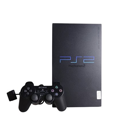 Console PlayStation 2 Fat Preto - Sony (Desbloquado OPL / Sem leitor)