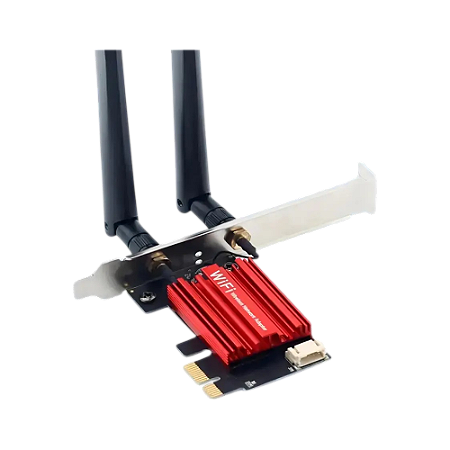 Placa de Rede Wi-fi Dual Band 2.4/5ghz Wifi 5 C - Vermelha