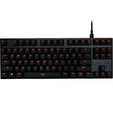 Teclado Gamer Aloy FPS Pro, Preto, RGB, 75%, Switch Vermelho - HyperX