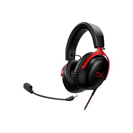 Headset Gamer Cloud III com fio Preto/Vermelho - HyperX (OPEN BOX)