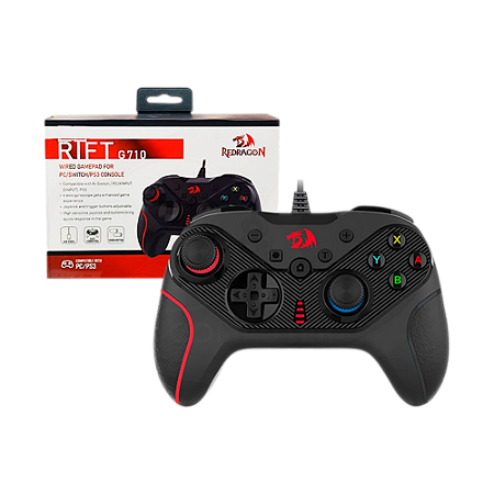 Controle Gamer Rift G710 USB Wired - Redragon (NOVO | EMBALAGEM)
