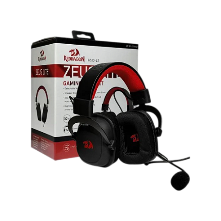 Headset Gamer Zeus Lite H510-LT com Fio Preto/Vermelho - Redragon