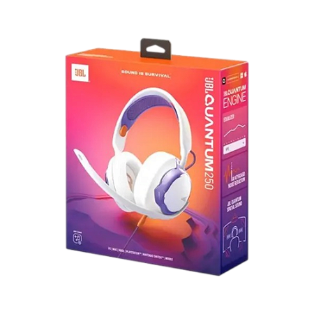 Headset Gamer Quantum 250 com Fio Branco - JBL (LACRADO | EMBALAGEM)