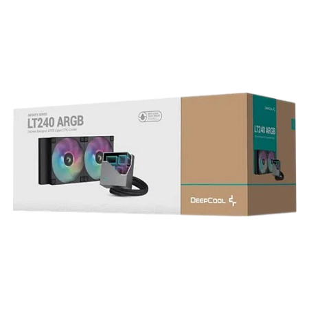 Water Cooler LT240 ARGB, 240mm, Intel-AMD, Preto - DeepCool (NOVO | EMBALAGEM)