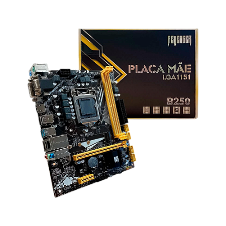 Placa-Mãe B250, Intel, LGA1151, DDR4, Micro ATX - Revenger (NOVO | EMBALAGEM)