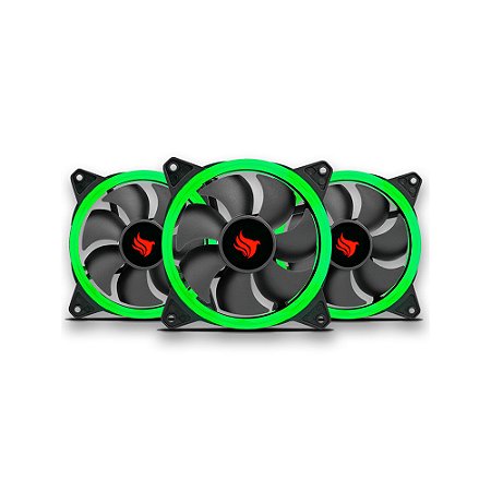 Kit 3 Coolers Fans Feather RGB Preta 120mm - Pichau