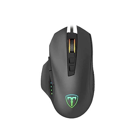Mouse Gamer Warrant Officer, 4800 DPI, RGB, 6 Botões, Preto com fio - T-Dagger