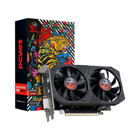 Placa de Vídeo Radeon AMD RX 550, 4GB, GDDR5, 128-bits - PCYES