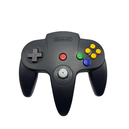 Controle Nintendo 64 Preto Com Cinza - Nintendo