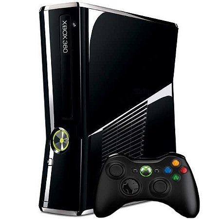 Console Xbox 360 Slim 320GB Black Piano - Microsoft