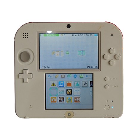 Console Nintendo 2DS Branco e Vermelho - Nintendo