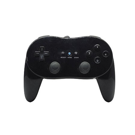 Controle Nintendo Classic Pro Com Fio Preto Paralelo - Wii