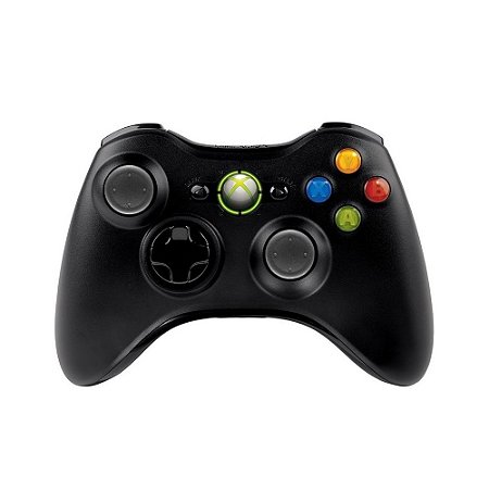 Controle Microsoft Preto sem fio - Xbox 360