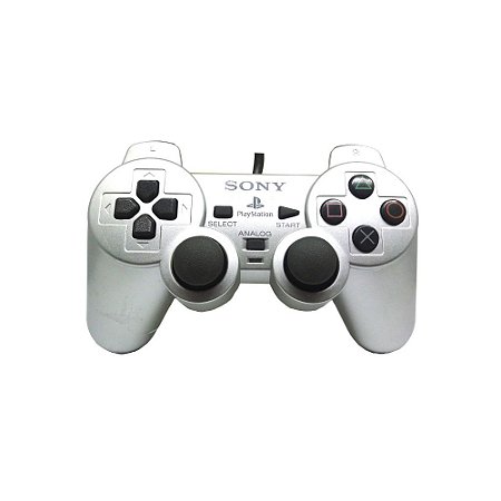 Controle Sony Dualshock 2 Prata - PS2