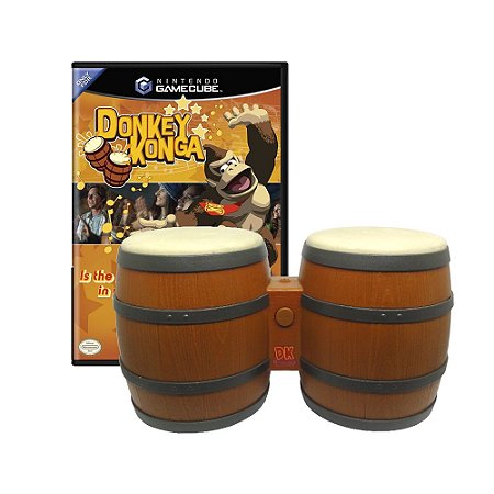 Jogo Donkey Konga + DK Bongo - GameCube