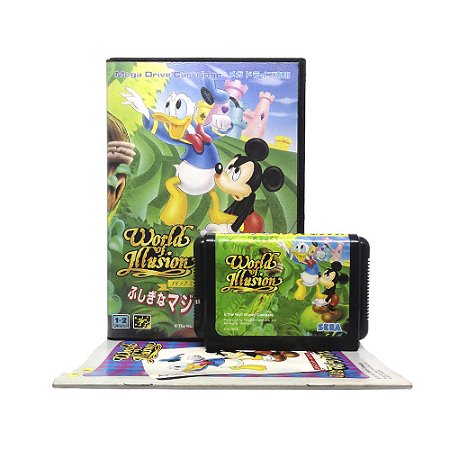 Jogo World of Illusion: I Love Mickey & Donald - Fushigi na Magic Box - Mega Drive (Japonês)