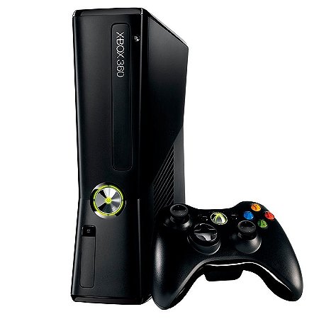 Console Xbox 360 Slim 250GB Black Piano - Microsoft - MeuGameUsado