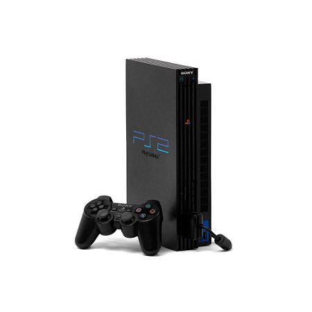Console PlayStation 2 Fat Preto - Sony (Japonês)