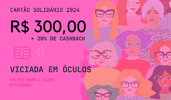 Louca por óculos| cartão solidário 1