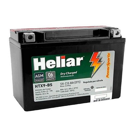 Bateria Heliar HTX9-BS