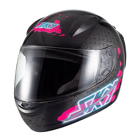 Capacete Sky Samurai Fosco Rosa 56