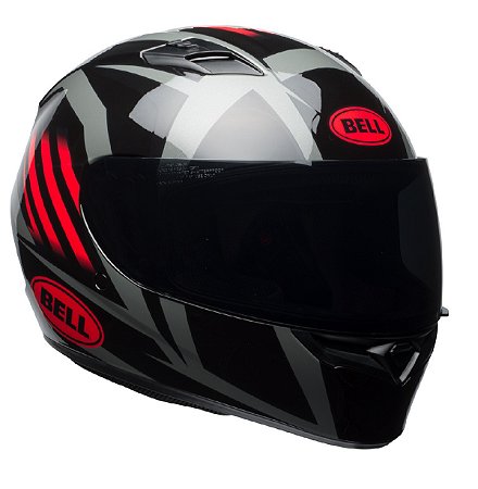 Capacete Bell Qualifier Blaze Gloss Black Red Titanium 60