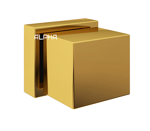 Acabamento Registro Quadrado Dourado Vol. Metal Padrão Deca