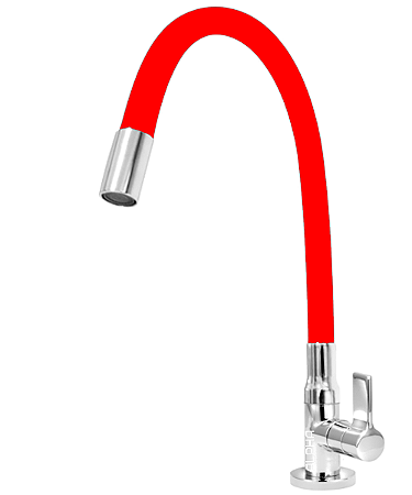 Torneira Cozinha Mesa Flexível Luxo Color  Red C-65