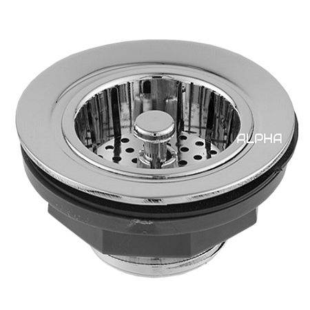 Válvula Pia Cozinha Americana Escoamento 3.1/2'' ABS Cromada