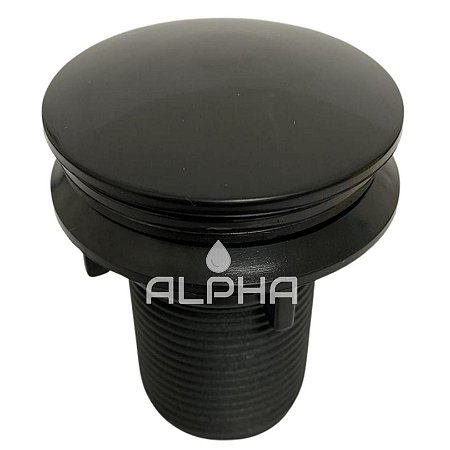 Válvula Ralo Click Preto Fosco Pia Lavatório Tanque Cuba ABS